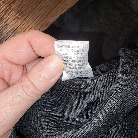 Quince 100% European Linen Button Front Dress NWT Black Small - Picture 6 of 6